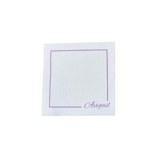 Script Border Cocktail Napkins